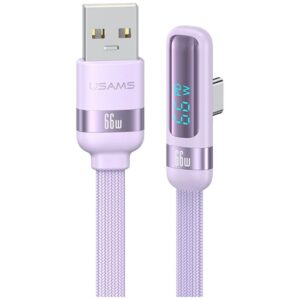 Kabelis USAMS US-SJ651 USB-A/USB-C violetinės spalvos