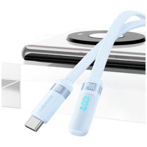 Kabelis USAMS US-SJ653 PD 100W USB-C/USB-C baltos spalvos - Image 2