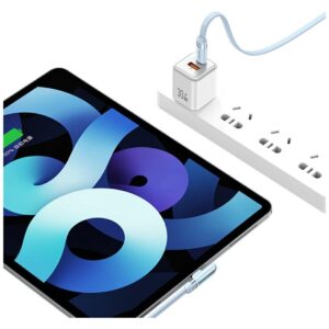 Kabelis USAMS US-SJ653 PD 100W USB-C/USB-C baltos spalvos - Image 4