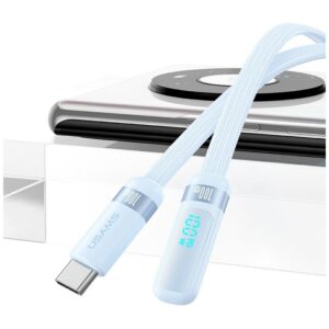 Kabelis USAMS US-SJ653 PD 100W USB-C/USB-C violetinės spalvos - Image 2