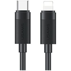 Kabelis USAMS U94 30W USB-C į Lightning 1m juodos spalvos - Image 1