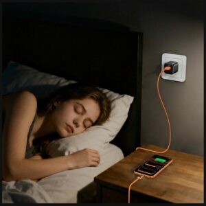 Kabelis USAMS U92 18W USB-C į USB-A 1.2m oranžinės spalvos - Image 4