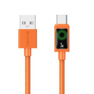 Kabelis USAMS U92 18W USB-C į USB-A 1.2m oranžinės spalvos - Image 1