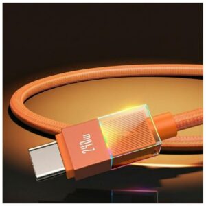 Kabelis USAMS U93 240W USB-C į USB-C 1.2m oranžinės spalvos - Image 5