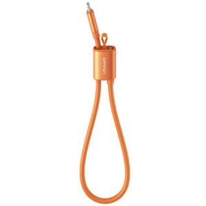 Cable USAMS U97 60W USB-C to USB-C handstrap 30cm oranžinės spalvos - Image 1