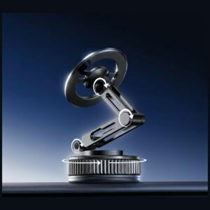 Universal phone holder USAMS ZJ087 magnetic for car, home, office juodos spalvos - Image 3
