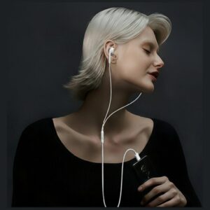 Stereo ausinės USAMS EP-50 USB-C 1.2m baltos spalvos - Image 2