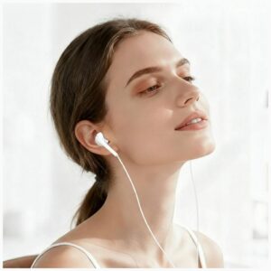 Stereo ausinės USAMS EP-50 USB-C 1.2m baltos spalvos - Image 4