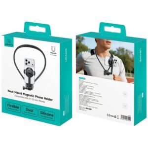 Neck mount for phones USAMS JoyGo JOY02 Neck Mount with magnetic mount juodos spalvos - Image 9