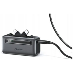Powerbank USAMS XB-Series CD233 5000mAh PD 20W with cable USB-C / Lightning sidabro spalvos - Image 4