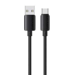 Kabelis USAMS U98 3A Silicone Fast Charging USB-C juodos spalvos - Image 1