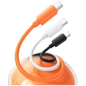 Kabelis USAMS U98 3A Silicone Fast Charging USB-C oranžinės spalvos - Image 5
