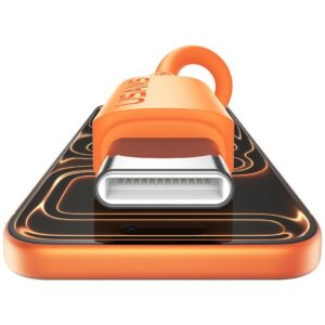 Kabelis USAMS U98 3A Silicone Fast Charging USB-C oranžinės spalvos - Image 10
