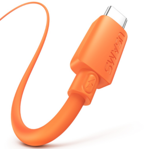 Kabelis USAMS U98 3A Silicone Fast Charging USB-C oranžinės spalvos - Image 2