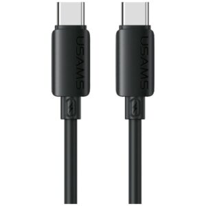Kabelis USAMS U98 30W 3A Silicone Fast Charging USB-C į Lightning juodos spalvos - Image 1