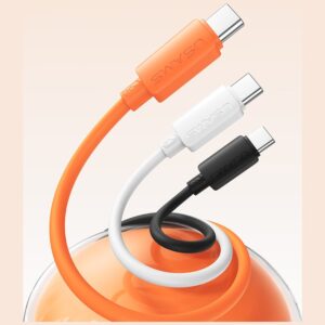 Kabelis USAMS U98 30W 3A Silicone Fast Charging USB-C į Lightning juodos spalvos - Image 2