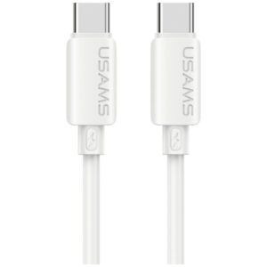 Kabelis USAMS U98 30W 3A Silicone Fast Charging USB-C į Lightning white - Image 1