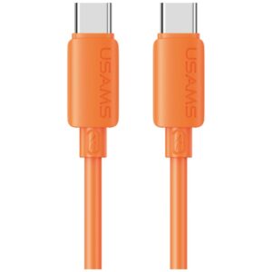Kabelis USAMS U98 30W 3A Silicone Fast Charging USB-C į Lightning orange - Image 1