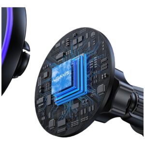 Car Mount with Wireless Charging for Air Vent USAMS juodos spalvos - Image 7