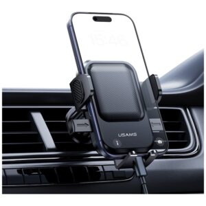Car Mount for Air Vent USAMS One-touch juodos spalvos - Image 2