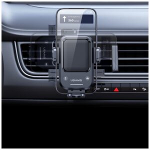Car Mount for Air Vent USAMS One-touch juodos spalvos - Image 6