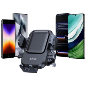 Car Mount for Air Vent USAMS One-touch juodos spalvos - Image 7