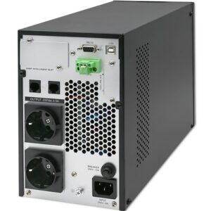 Qoltec 52280 Nepertraukiamo maitinimo šaltinis (UPS) | 1 kVA | 1000 W | Galios koeficientas 1.0 | LCD | EPO | USB | Internetinis - Image 2