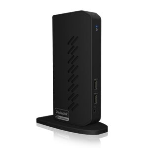 ICY BOX IB-DK2252AC Vielinis USB 3.2 Gen 1 (3.1 Gen 1) Type-C Juoda