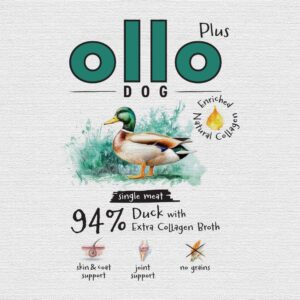 OLLO Plus Collagen Mono Duck - drėgnas ėdalas šunims - 800g - Image 3