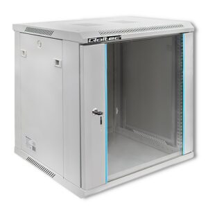 Qoltec 54485 RACK spintelė 19" | 12U | 600 x 635 x 450 | Grūdintos durys | Pakabinama