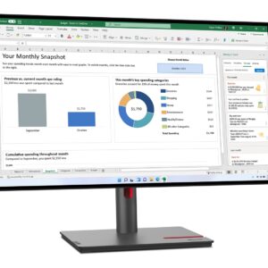 Lenovo ThinkVision P27h-30 LED display 68,6 cm (27") 2560 x 1440 pikseliai Quad HD LCD Juoda - Image 3