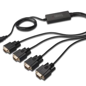 Digitus DA-70159 serijinis kabelis Juoda 1,5 m USB A tipo DB-9 - Image 2
