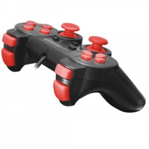 Esperanza EGG106R žaidimų valdiklis Žaidimų pultelis PC,Playstation 2,Playstation 3 Analoginis / skaitmeninis USB 2.0 Juoda, Raudona - Image 2