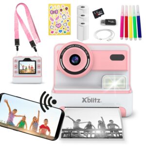 FLASH PINK Momentinis fotoaparatas su terminiu spausdintuvu vaikams