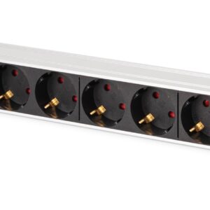 Digitus DN-95439 maitinimo paskirstymo įrenginys 7 AC išvestis(ys / čių) 1U Juoda, Sidabras