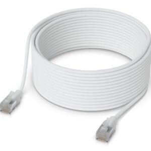 Ubiquiti UACC-Cable-Patch-EL-C6A-15M-W tinklo kabelis Permatomas, Balta Cat6a - Image 2