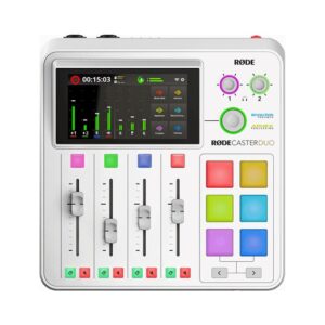 RØDECaster Duo White Podkasto kūrimo studija Muzikos kūrimo stotis, baltas