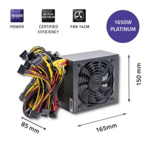 Qoltec 50342 ATX 1650W maitinimo šaltinis | 80 Plus Platinum - Image 3