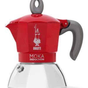 Bialetti Moka induction Mokos gaminimo indas 0,1 L Raudona, Sidabras
