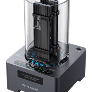 GRAUGEAR G-M2DK-CL-20G saugojimo diskų prijungimo stotis USB 3.2 Gen 2x2 Type-C Juoda