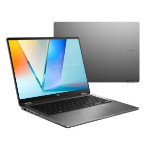 ASUS Vivobook 14 Flip TP3407SA-SG146W Ultra 5 226V 14,0 colių WUXGA jutiklinis ekranas, 60 Hz, 300 nitų, AG, 16 GB LPDDR5X, 512 GB SSD, „Intel Arc“ grafika, FHD kamera, 70 Wh baterija, „Windows 11“, matinė pilka