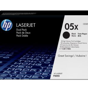 HP 05X 2-pack High Yield Black Original LaserJet Toner Cartridges tonerio kasetė 2 vnt Juoda