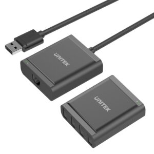 UNITEK Y-2516 sąsajos šakotuvas USB 2.0 480 Mbit/ai Juoda