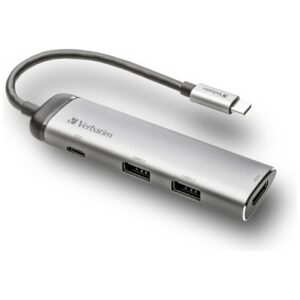 Verbatim USB-C Hub Adapteris - USB-C/2xUSB-A 3.0/HDMI aluminum 49140 - Image 1