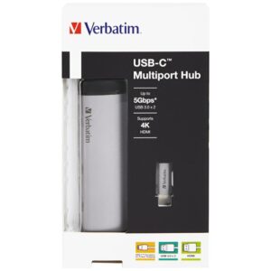 Verbatim USB-C Hub Adapteris - USB-C/2xUSB-A 3.0/HDMI aluminum 49140 - Image 4
