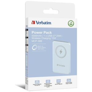 Verbatim Wireless Magnetic Power Bank `n` Go 15W 5000mAh blue 32242 - Image 6