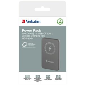 Verbatim Wireless Magnetic Power Bank `n` Go 15W 10000mAh grey 32249 - Image 6
