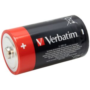 Verbatim Alkaline Battery D LR20 2vnt juodos spalvos 49923 - Image 2