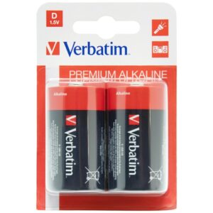 Verbatim Alkaline Battery D LR20 2vnt juodos spalvos 49923 - Image 3