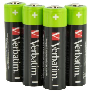 Verbatim Rechargeable Battery NiMH AA 2500mAh Premium HR6 4vnt juodos spalvos 49517